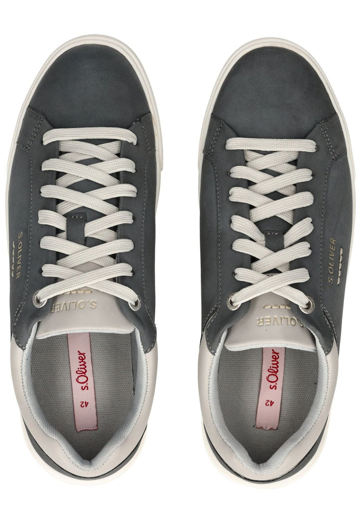 s.Oliver Sneaker Nubukleder Blau - surf4shoes