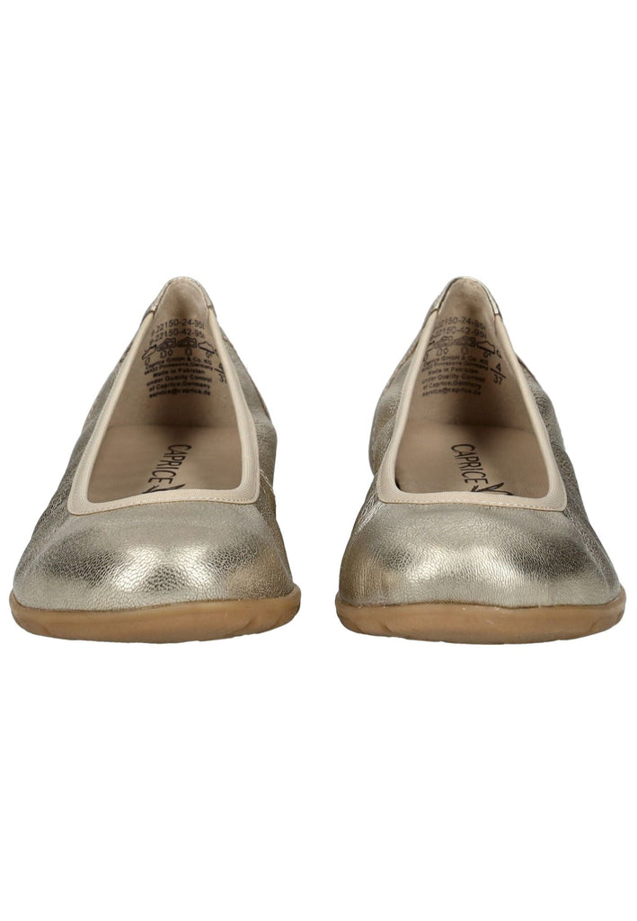 Caprice Ballerinas Leder Platin - surf4shoes