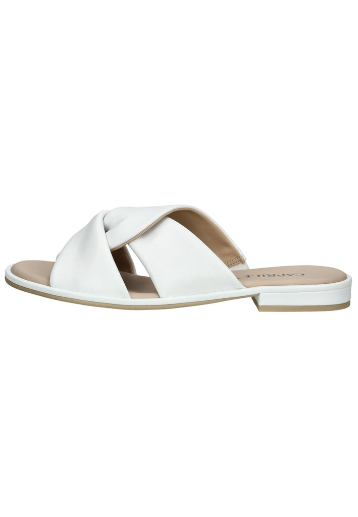 Caprice Pantoletten Nappaleder Weiß - surf4shoes