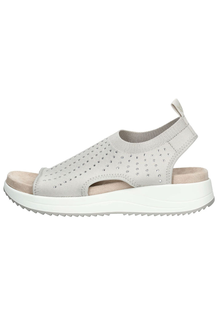 Caprice Sandalen Textil Hellgrau - surf4shoes