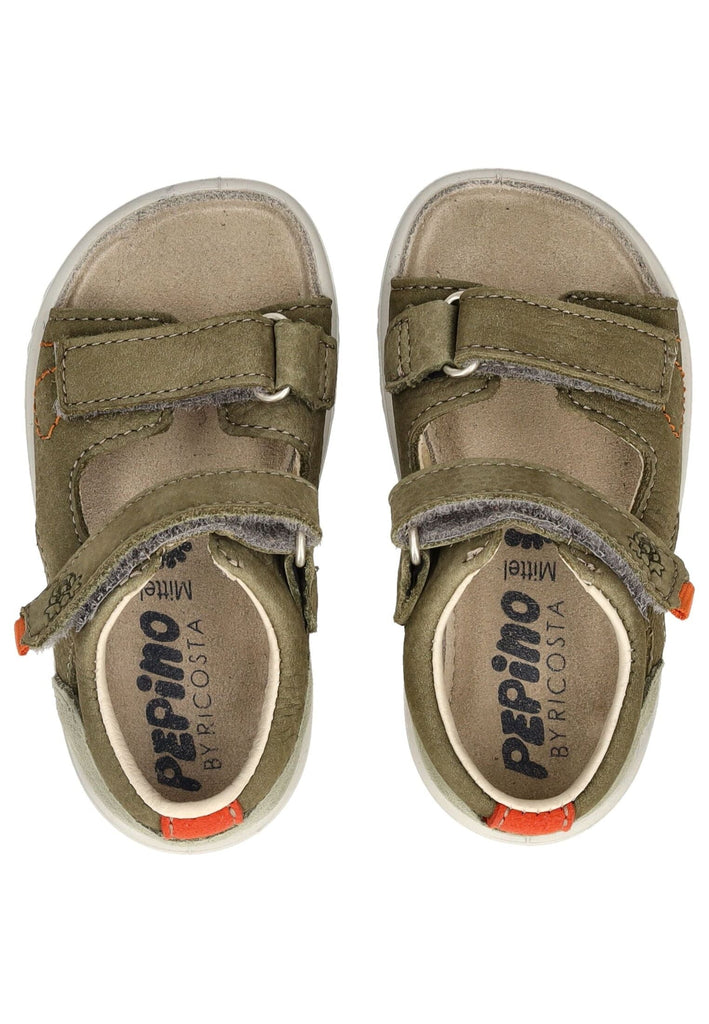 Pepino Sandalen Leder/Textil Grün - surf4shoes