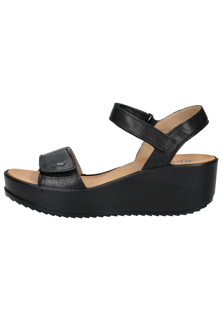 IGI&CO Sandalen Leder Schwarz/Schwarz - surf4shoes