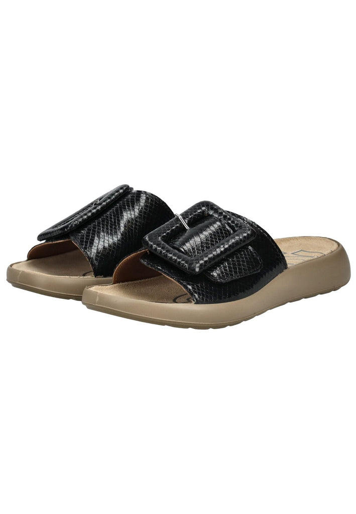 IGI&CO Pantoletten Leder Schwarz - surf4shoes