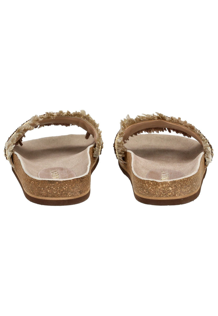 Lazamani Pantoletten Leder Braun - surf4shoes