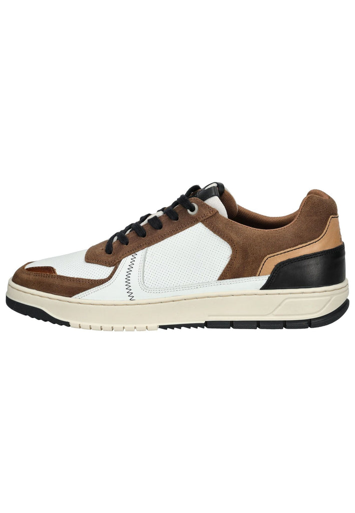 Bullboxer Sneaker Leder Weiß/Braun - surf4shoes