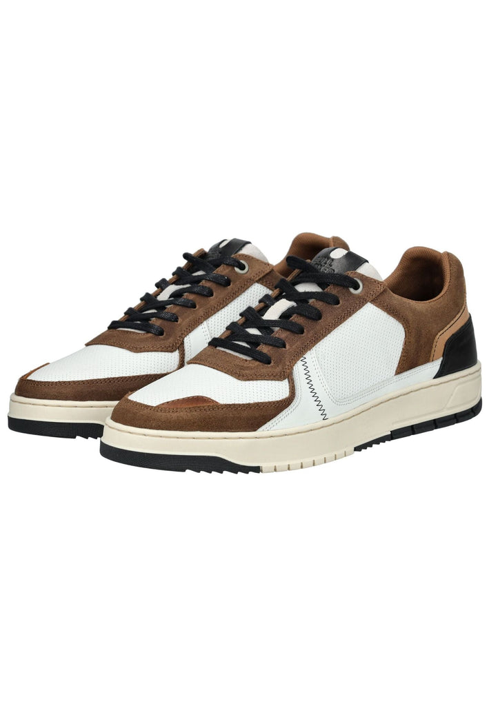Bullboxer Sneaker Leder Weiß/Braun - surf4shoes