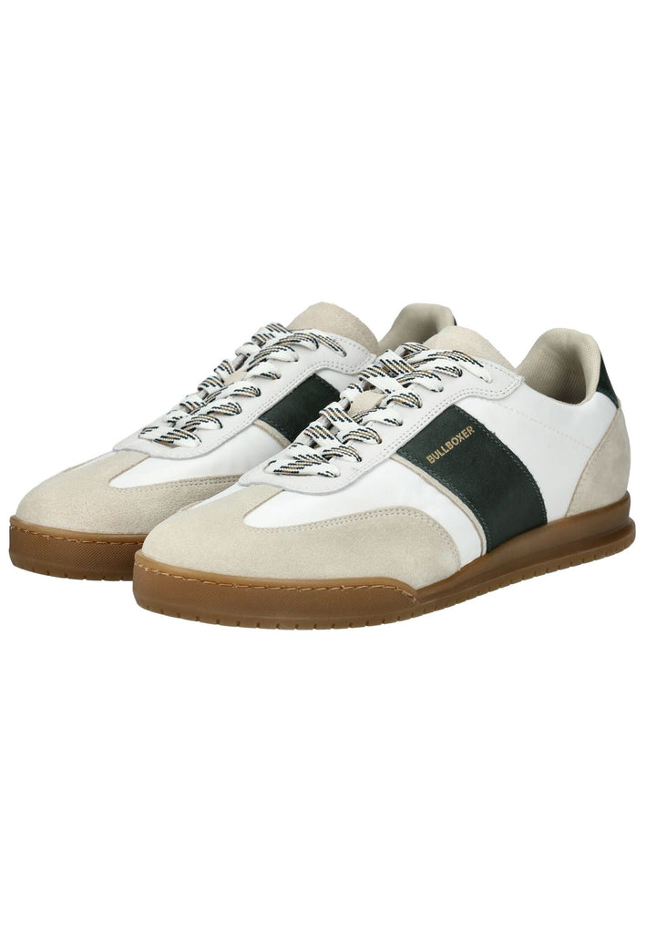 Bullboxer Sneaker Leder/Textil Weiß/Grün - surf4shoes