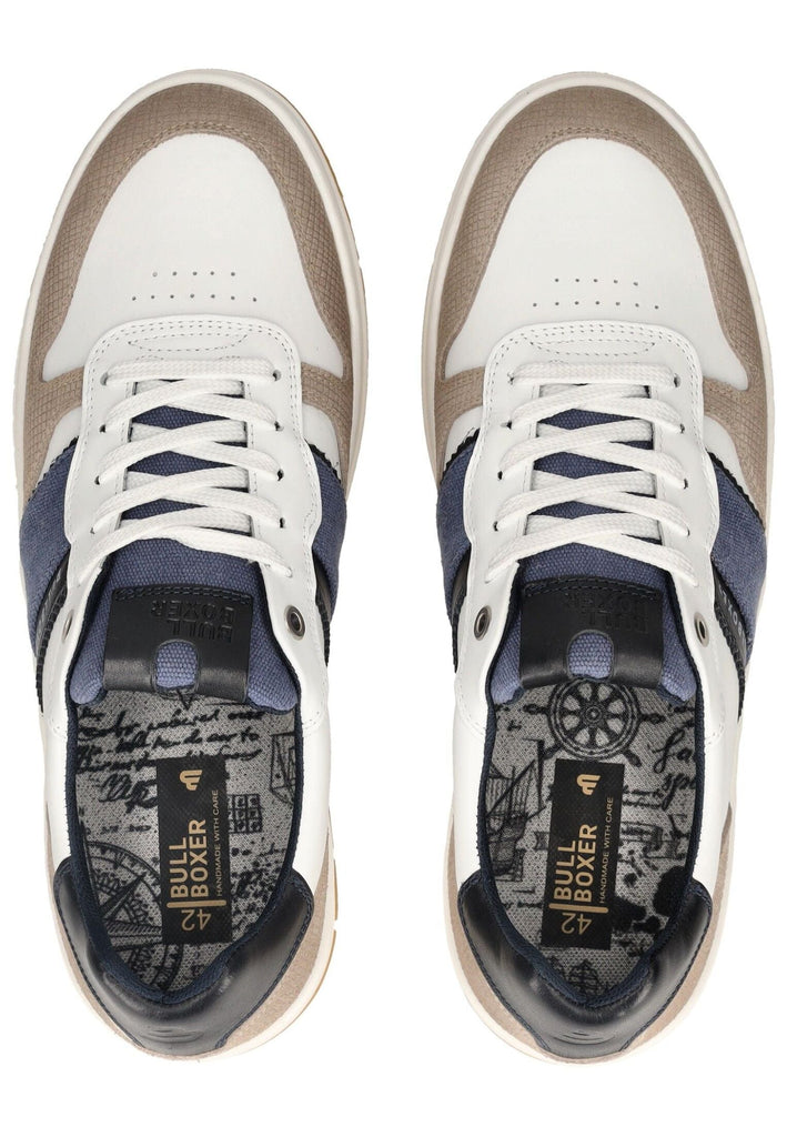Bullboxer Sneaker Leder Grau/Weiß - surf4shoes