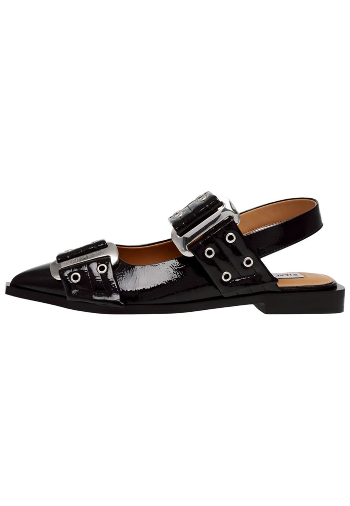 Steve Madden Ballerinas Lederimitat Schwarz - surf4shoes