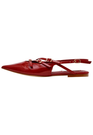 Steve Madden Ballerinas Lederimitat Weinrot - surf4shoes