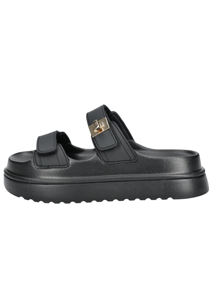 Steve Madden Pantoletten Lederimitat Schwarz - surf4shoes