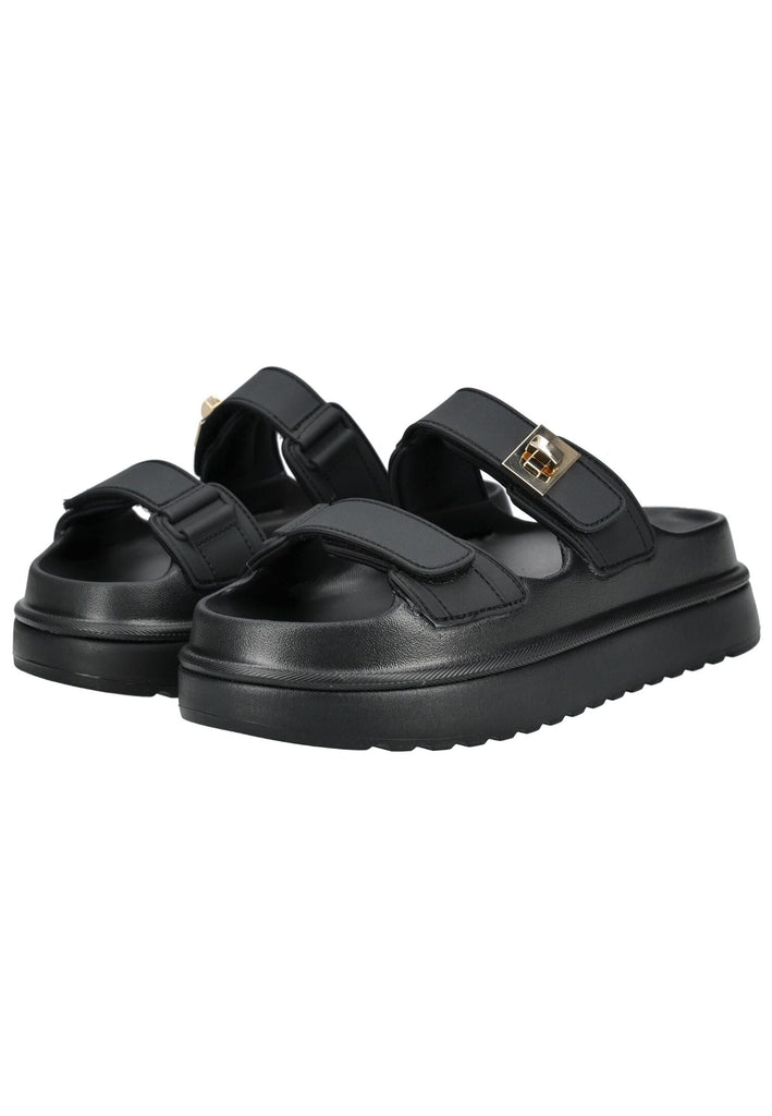 Steve Madden Pantoletten Lederimitat Schwarz - surf4shoes