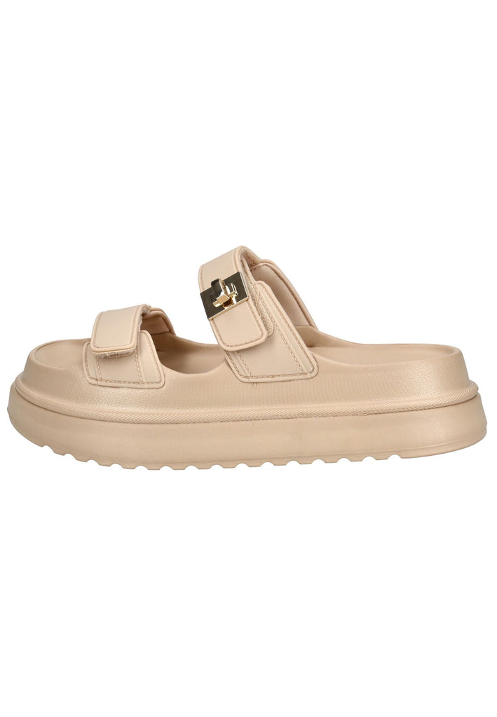 Steve Madden Pantoletten Lederimitat Natur - surf4shoes