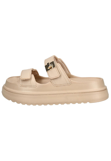 Steve Madden Pantoletten Lederimitat Natur - surf4shoes