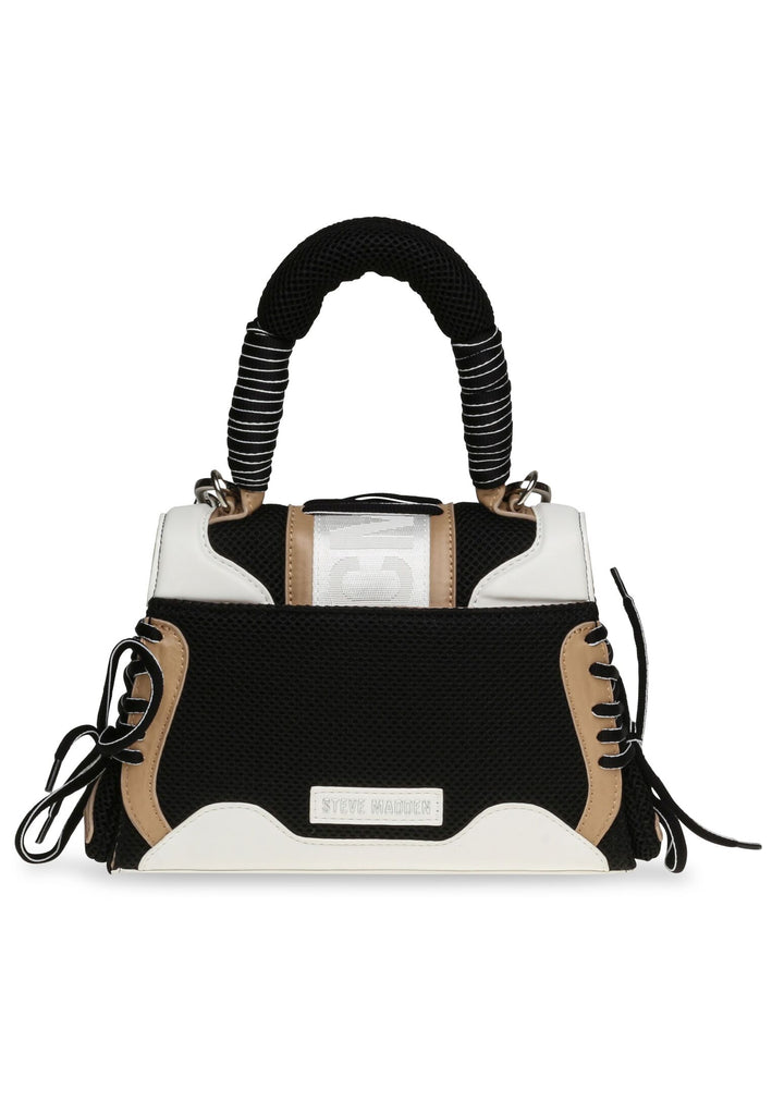 Steve Madden Taschen Lederimitat/Textil Schwarz/Beige - surf4shoes