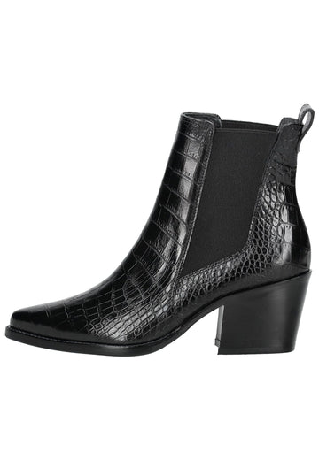 Paul Green Stiefelette Leder/Textil Schwarz - surf4shoes