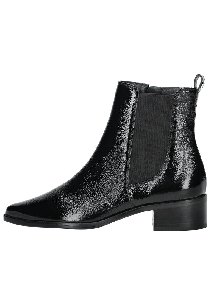 Paul Green Stiefelette Leder/Textil Schwarz Lack - surf4shoes