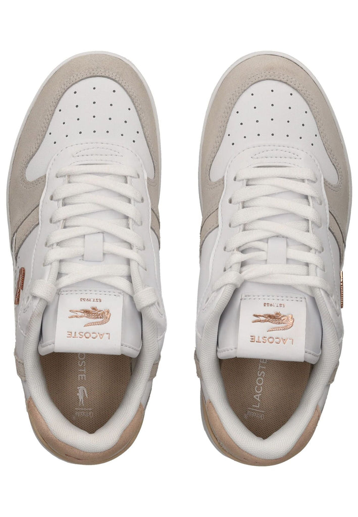 Lacoste Sneaker Leder/Synthetik Weiß/Pink - surf4shoes