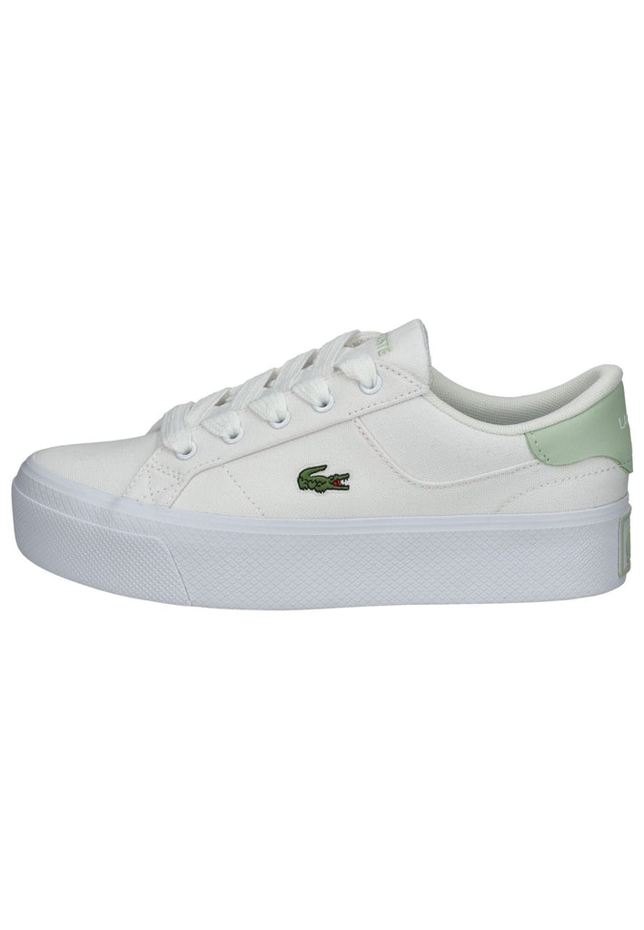 Lacoste Sneaker Lederimitat/Textil Weiß/Grün - surf4shoes