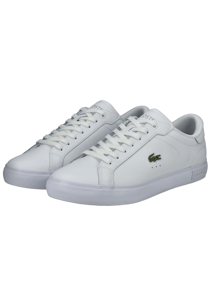 Lacoste Sneaker Lederimitat Weiß/Weiß - surf4shoes