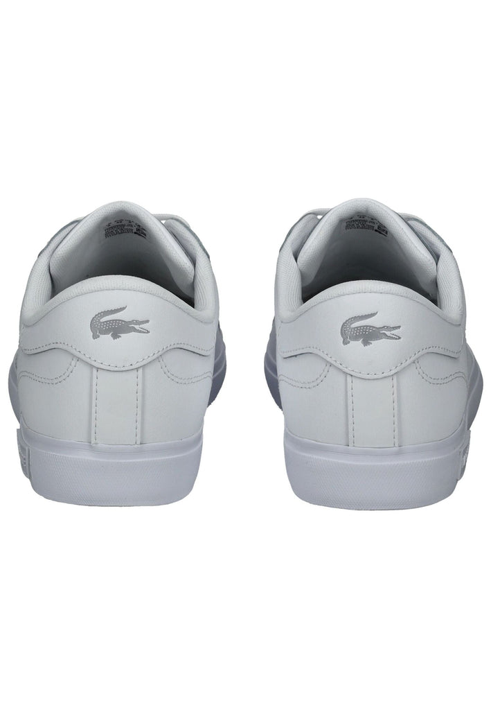 Lacoste Sneaker Lederimitat Weiß/Weiß - surf4shoes