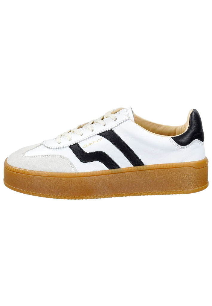 GANT Sneaker Leder Weiß/Schwarz - surf4shoes