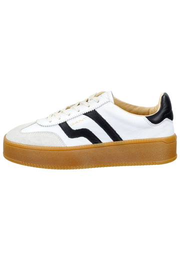 GANT Sneaker Leder Weiß/Schwarz - surf4shoes