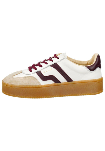 GANT Sneaker Lederimitat/Textil Weiß/Rot - surf4shoes
