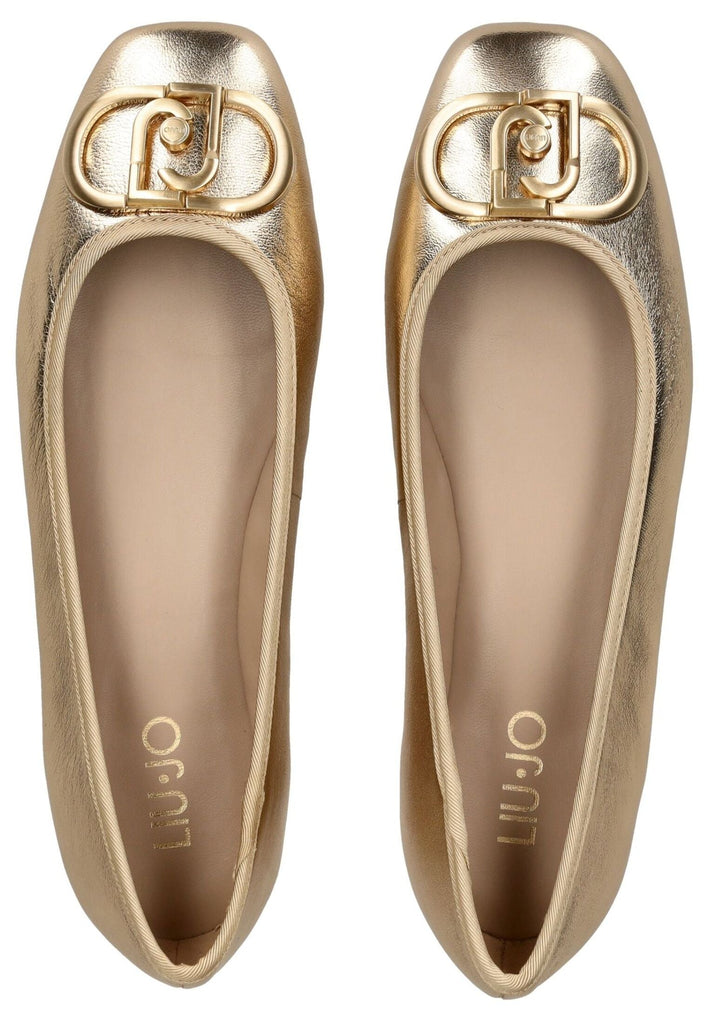 Liu Jo Ballerinas Leder Gold - surf4shoes