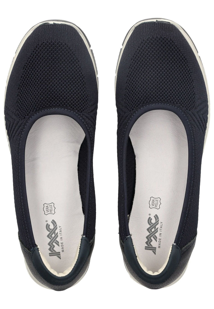 IMAC Ballerinas Lederimitat/Textil Blau/Weiß - surf4shoes