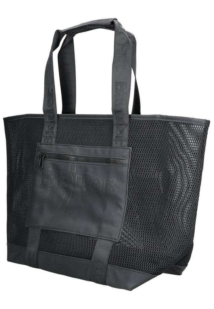 Blauer Taschen Lederimitat/Textil Schwarz - surf4shoes