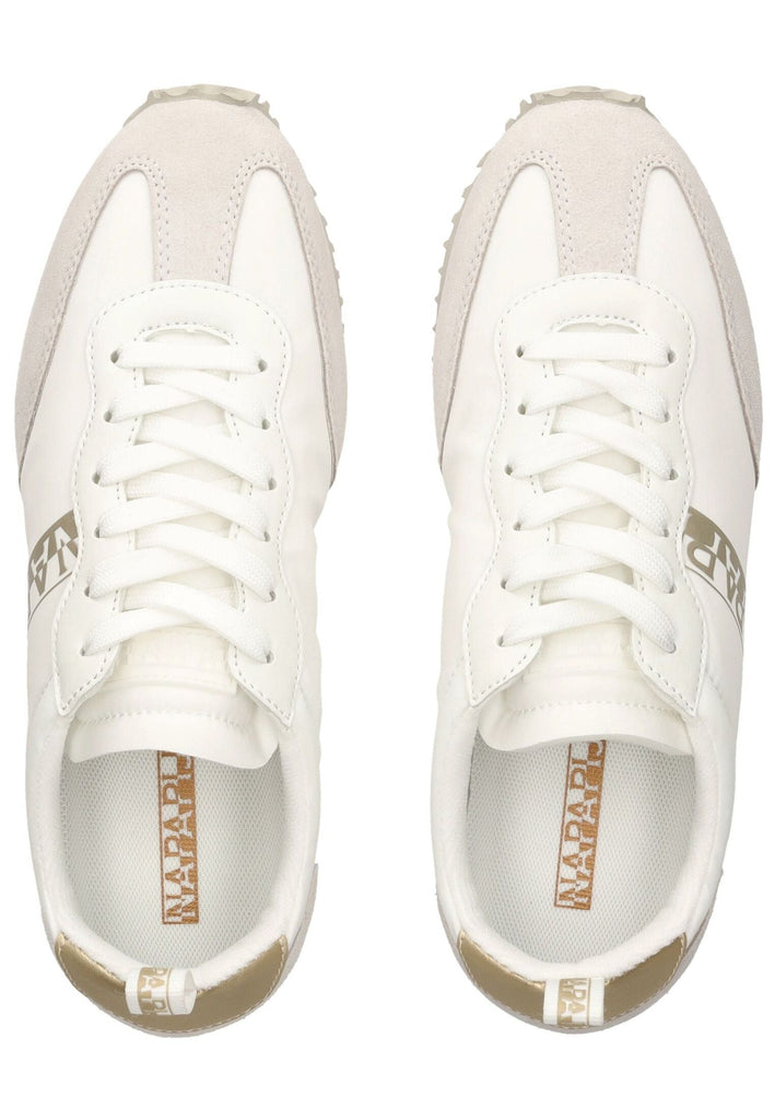 Napapijri Sneaker Leder/Textil Weiß/Gold - surf4shoes