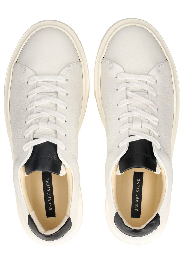 Sneaky Steve Sneaker Leder Weiß/Schwarz - surf4shoes