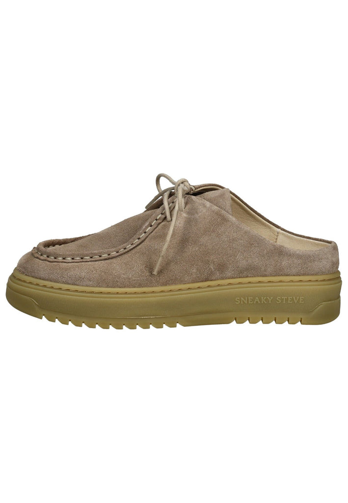 Sneaky Steve Pantoletten Veloursleder Beige - surf4shoes