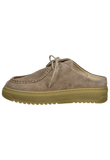 Sneaky Steve Pantoletten Veloursleder Beige - surf4shoes