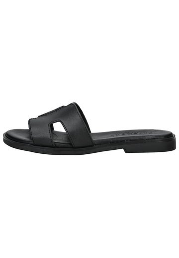 Pavement Pantoletten Leder Schwarz - surf4shoes