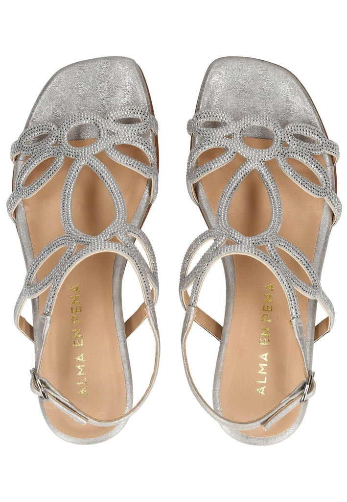 ALMA EN PENA Sandalen Textil Silber - surf4shoes