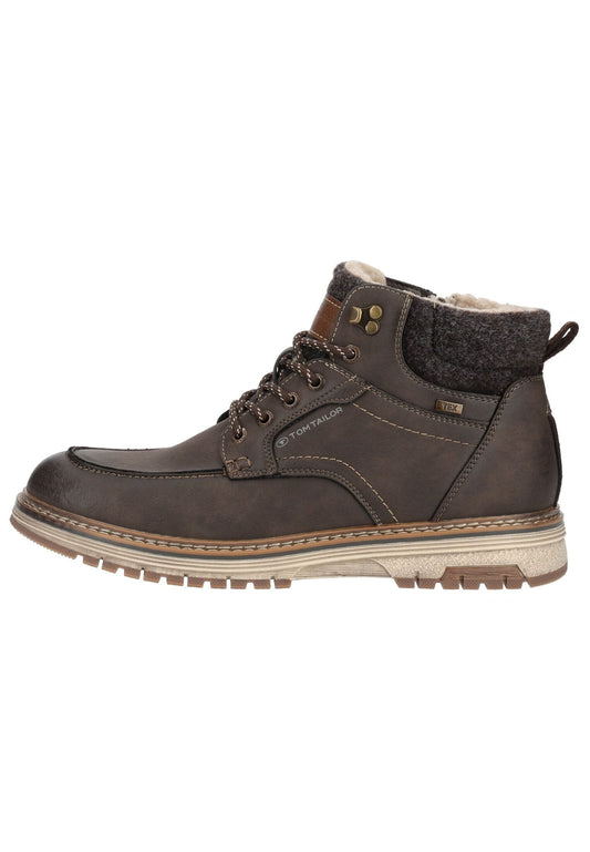 Tom Tailor Stiefelette Lederimitat/Textil Mocca Warmfutter