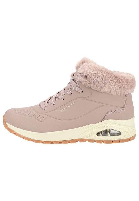 Skechers Sneaker Lederimitat Violett Warmfutter