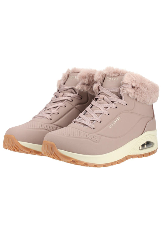 Skechers Sneaker Lederimitat Violett Warmfutter