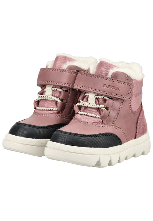 Geox Stiefelette Lederimitat/Textil Rosa Warmfutter