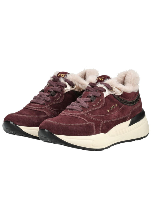 Nero Giardini Sneaker Veloursleder/Textil Bordeaux Warmfutter