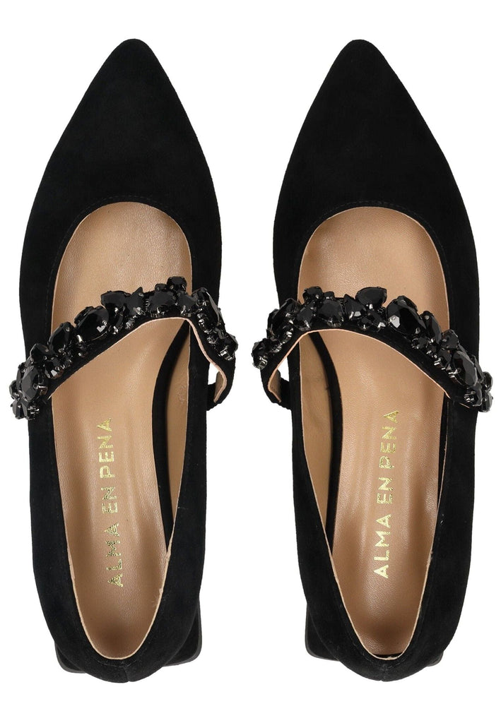 ALMA EN PENA Ballerinas Leder Schwarz