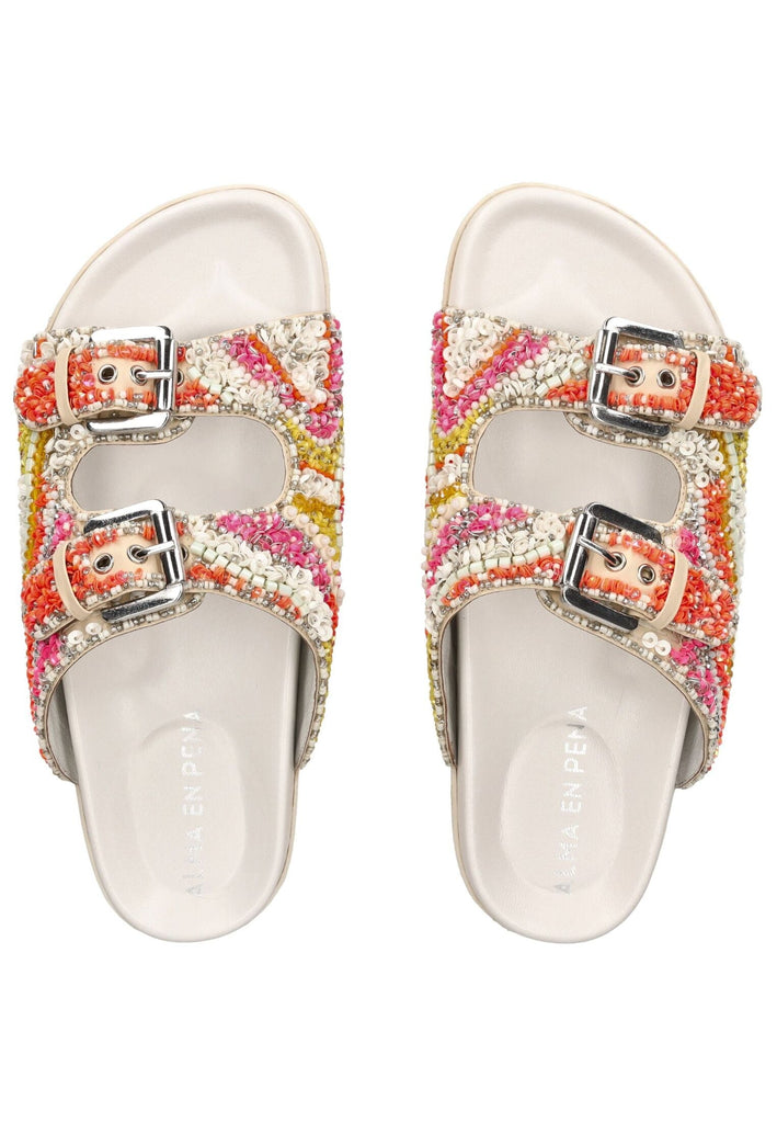 ALMA EN PENA Pantoletten Lederimitat Coral