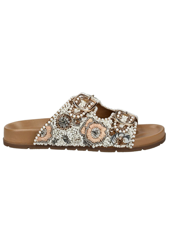 ALMA EN PENA Pantoletten Lederimitat Weiß