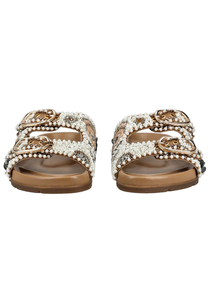 ALMA EN PENA Pantoletten Lederimitat Weiß