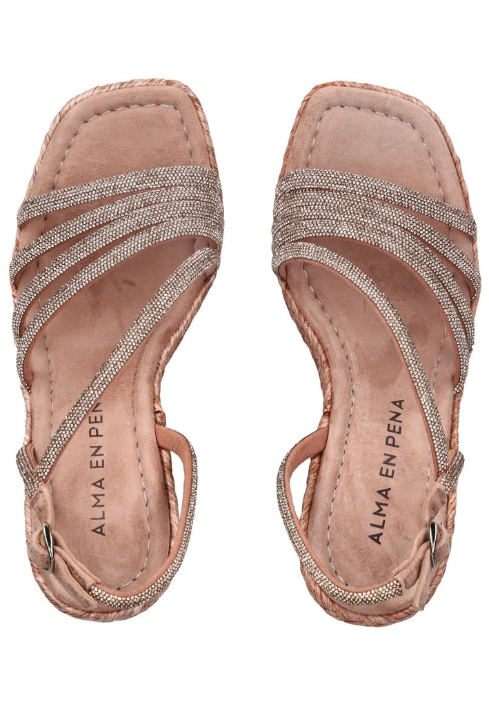 ALMA EN PENA Sandalen Textil Pink