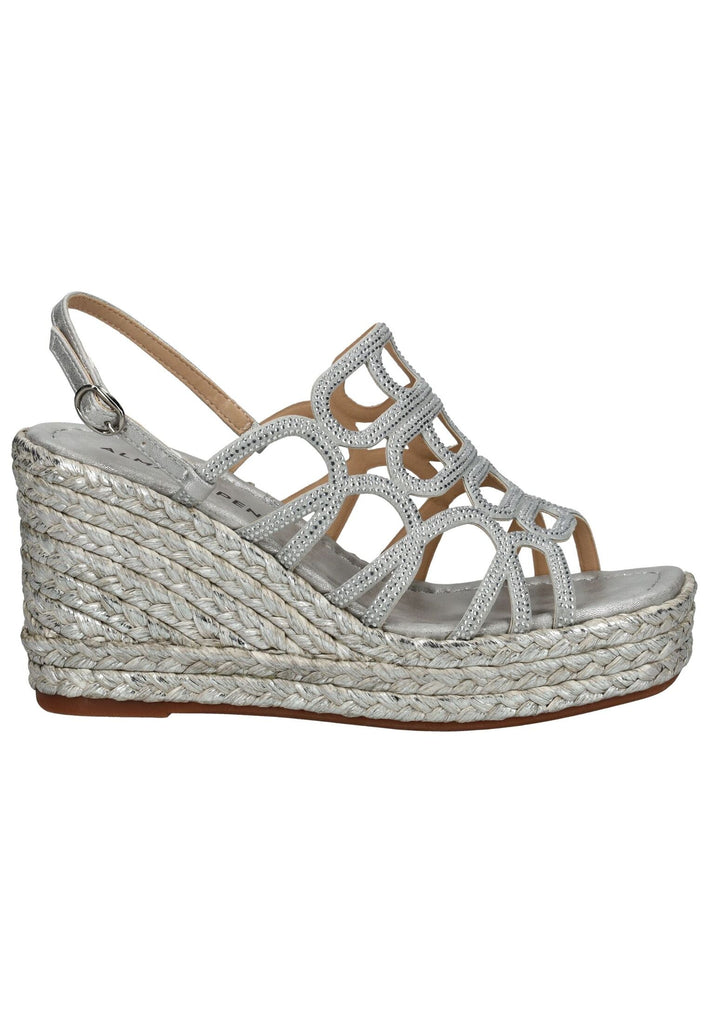 ALMA EN PENA Sandalen Textil Silber