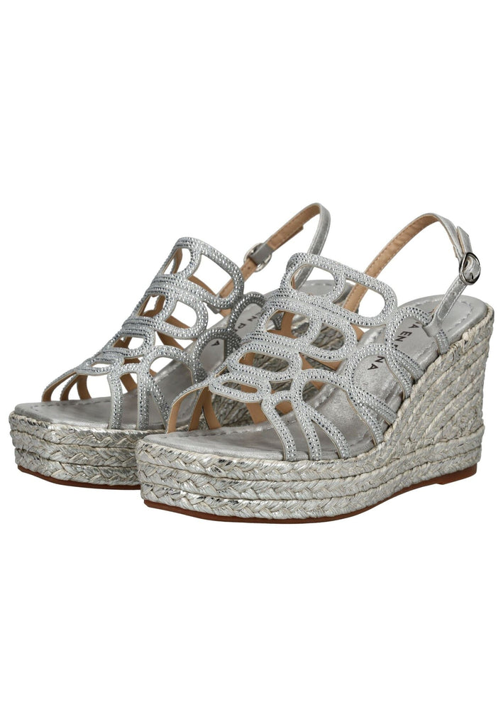 ALMA EN PENA Sandalen Textil Silber