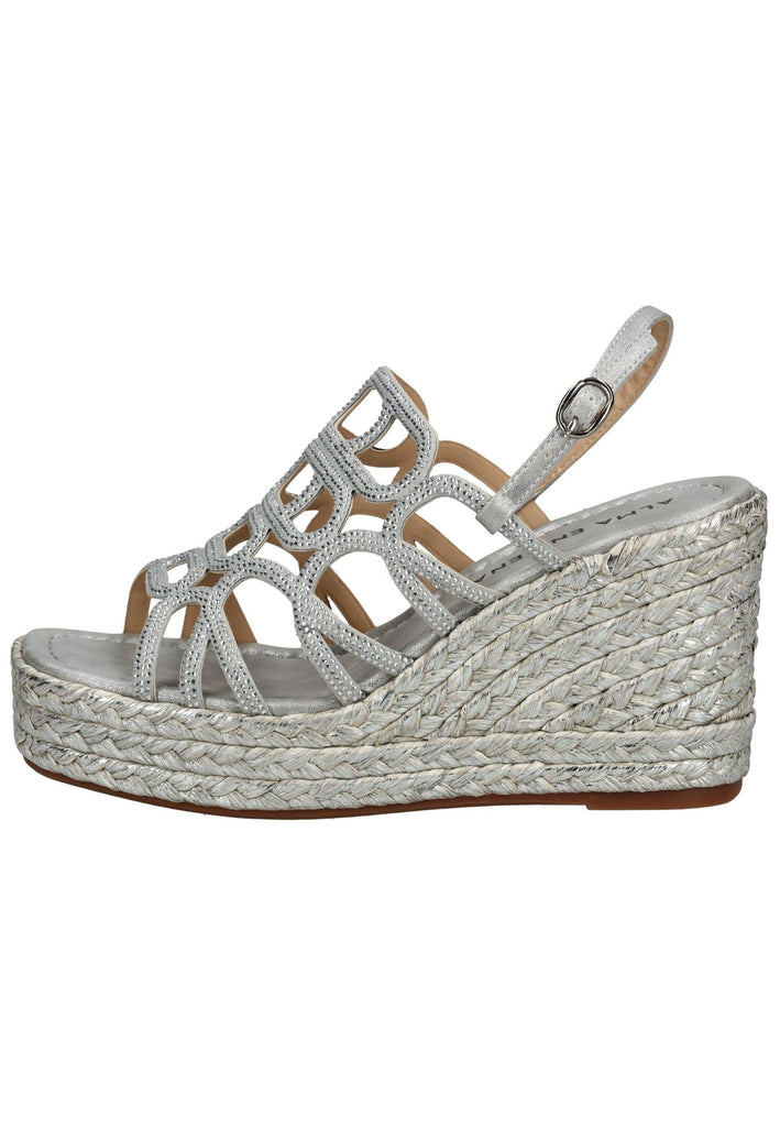 ALMA EN PENA Sandalen Textil Silber